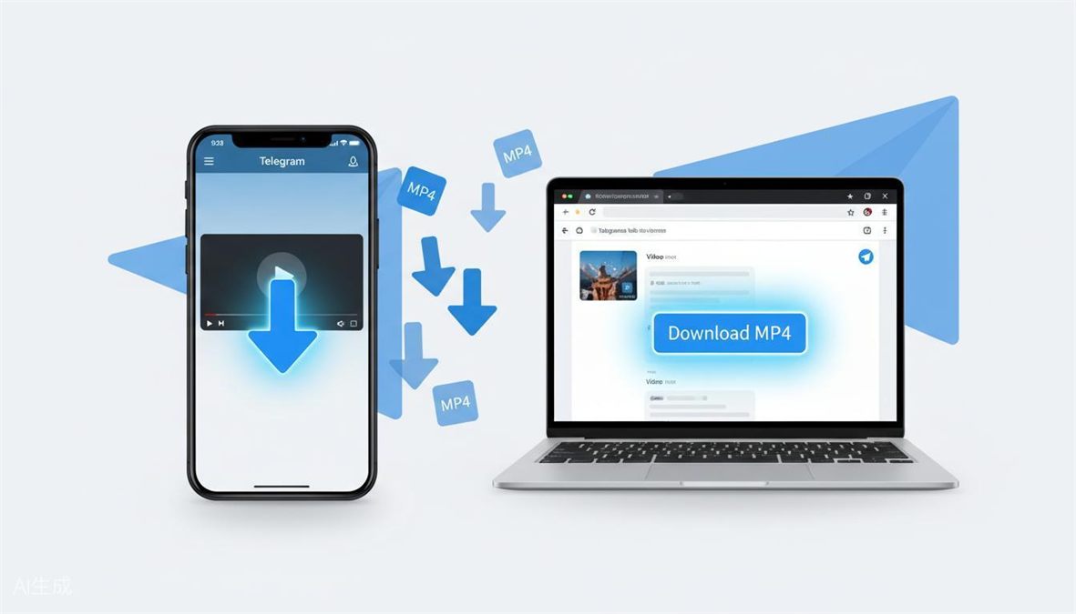 A complete guide to downloading Telegram videos, showing multiple ways to save Telegram videos on mobile phones and computers